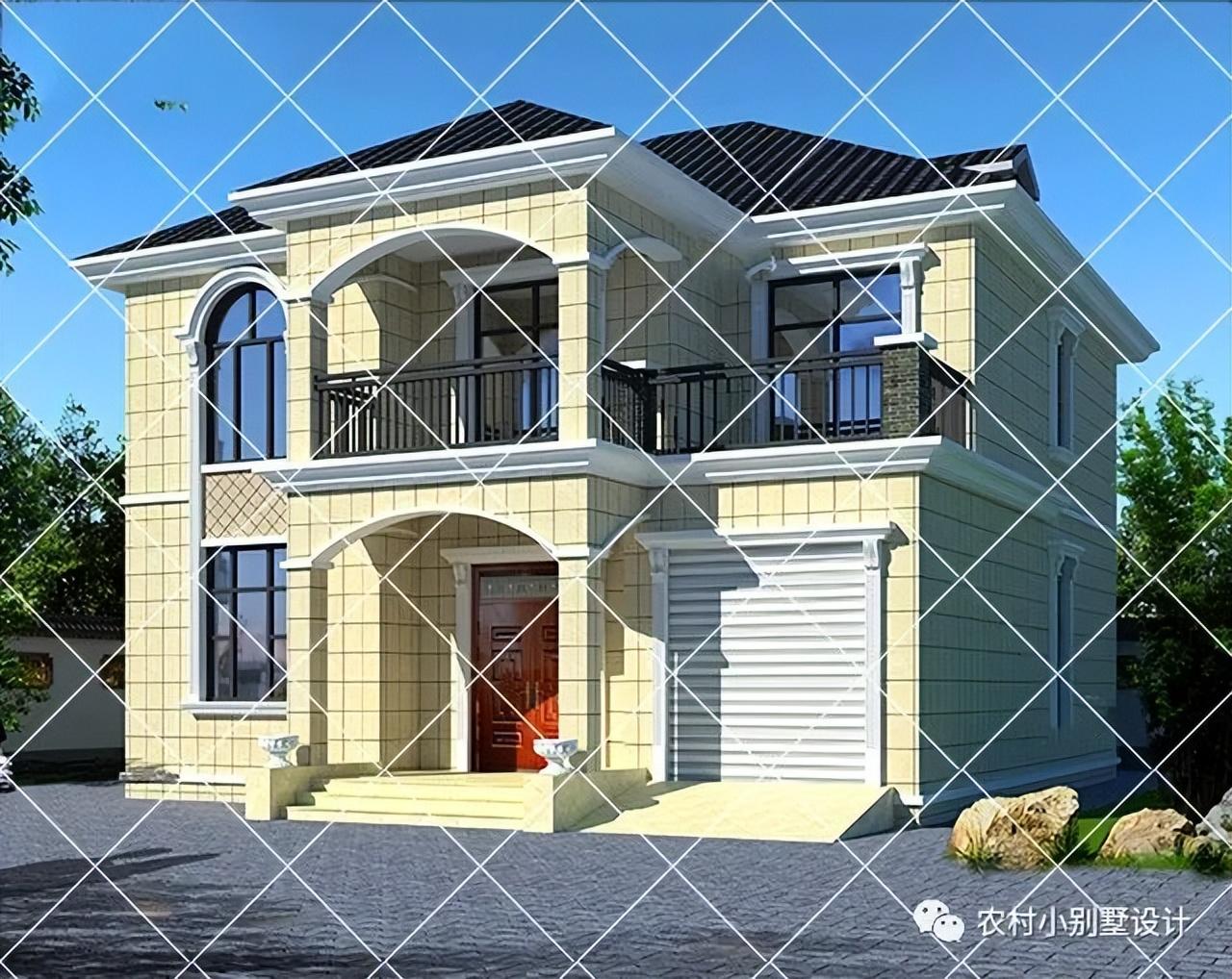 精选40款带车库别墅,建一栋在老家,今后回家再也不用担心停车