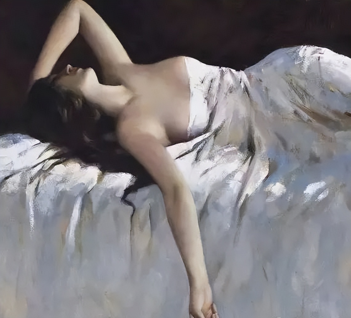 油画中的睡美人,优美,性感且妩媚︱艺术名画