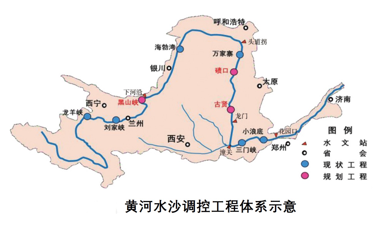 黄河大型水利枢纽地图图片