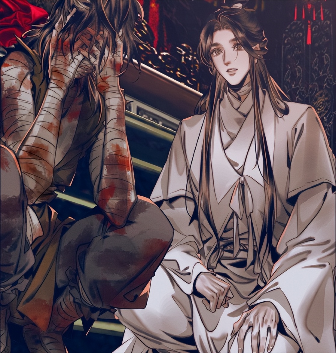 天官赐福:引玉出场即挂出姓名,谢怜为绷带少年起名,三郎换装吧