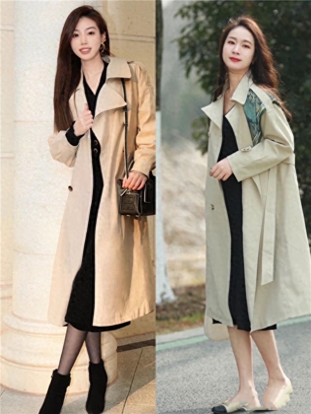 答应我风衣下面别配裤子了今年流行这样穿既优雅又得体