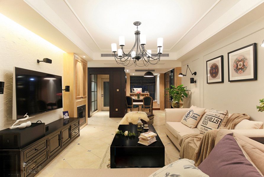 「鹏晨装饰」颐景湾畔110平混搭风格装修效果图