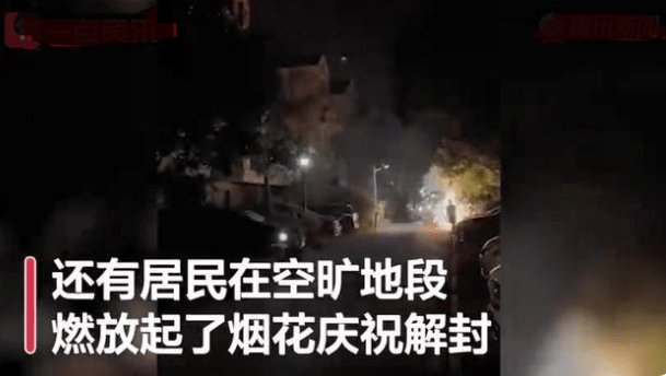 南京禄口街道解封 居民放烟花庆祝 网友:在家憋坏的大孩子