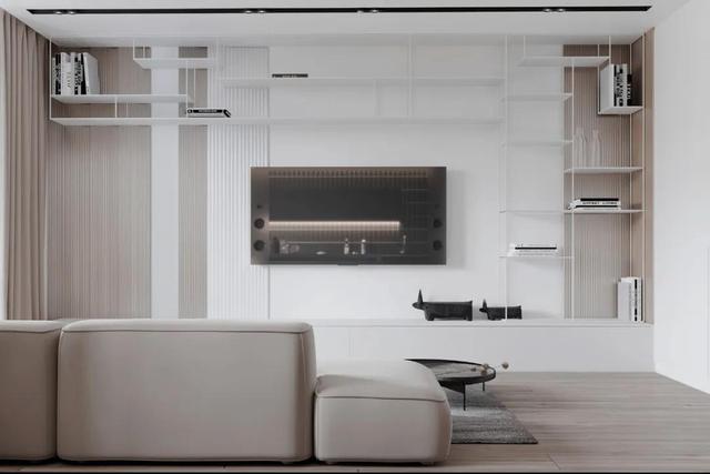 电视墙规规矩矩早腻味了,是我会加立柱装成旋转式,360°观影