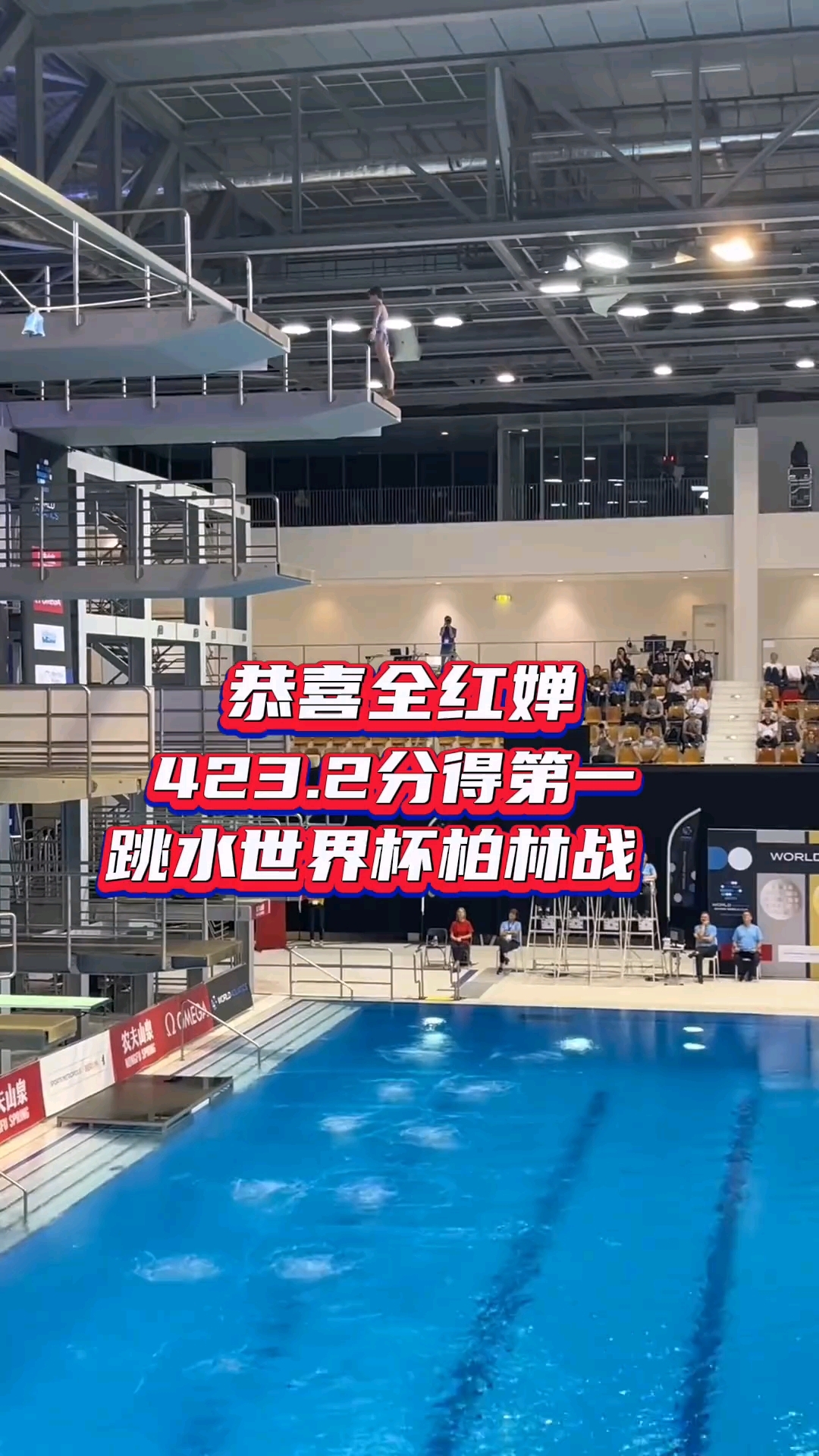水花消失术全红婵在柏林跳水世界杯这一跳太惊艳啦