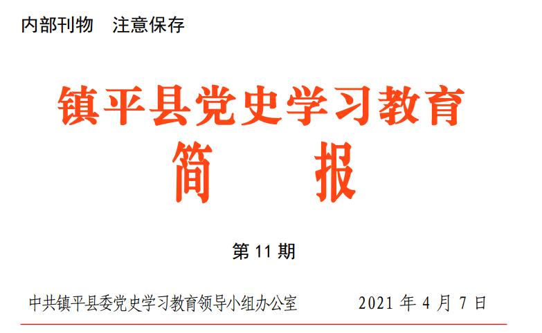 【镇平县党史学习教育简报】第十一期