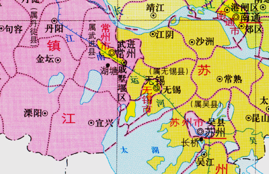 为什么无锡县政府在无锡市,而无锡县确隶属于苏州地区?