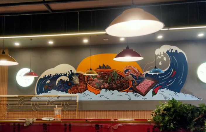 2022年必看系列之餐厅墙绘,3幅实例赏析,视觉与味觉的极度碰撞