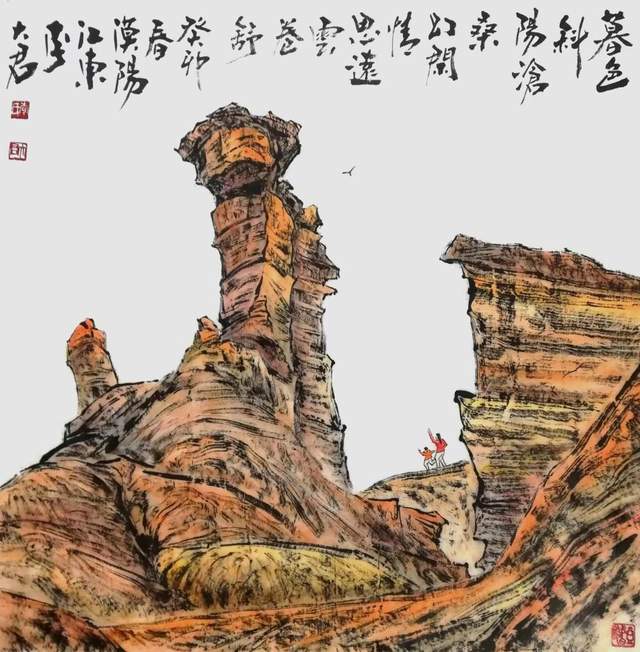 李大君戈壁山水画欣赏