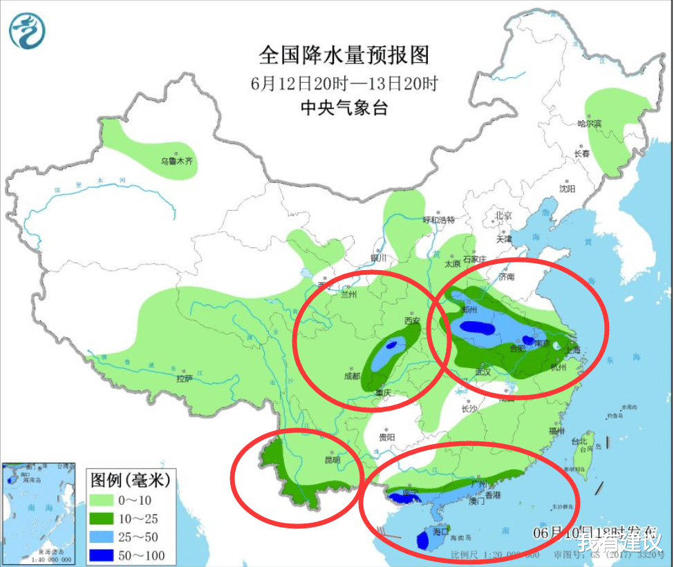 小雨中雨大雨暴雨将落在下列地区