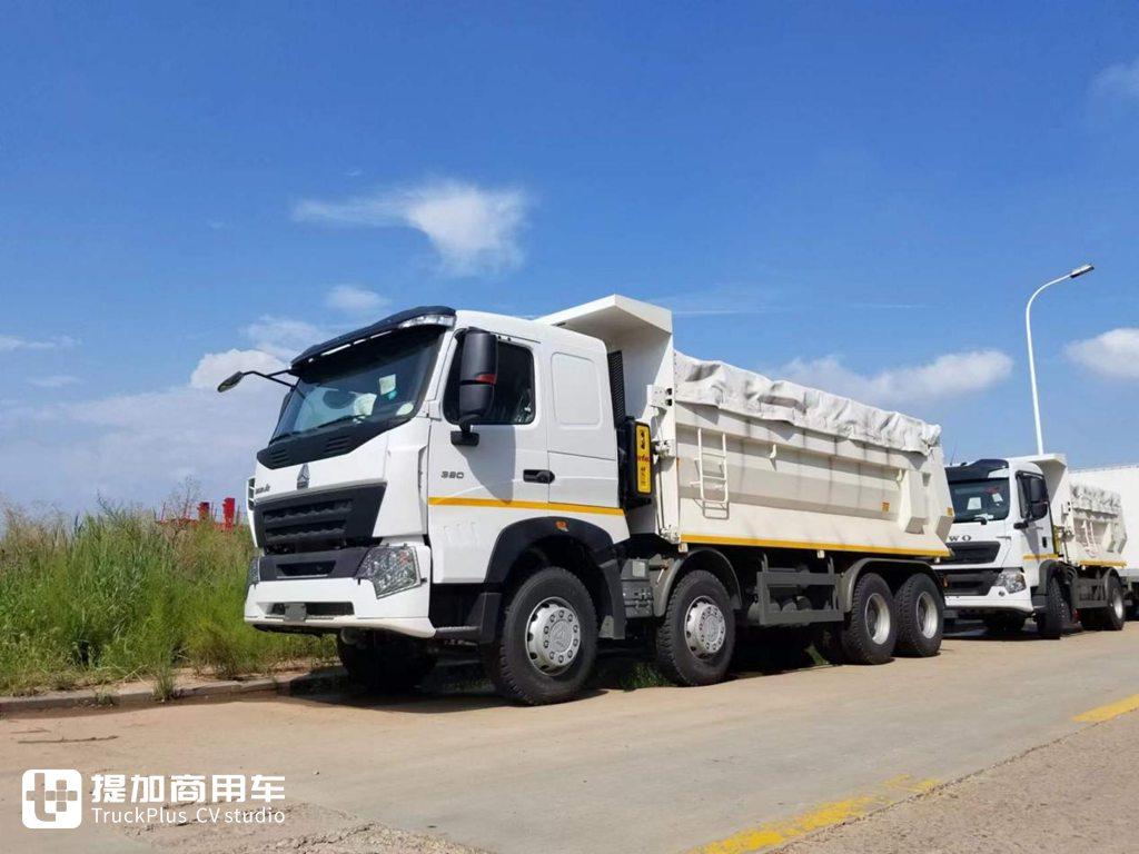 老外都买新款重汽卡车了,出口版豪沃v7x自卸实拍,有何不一样?