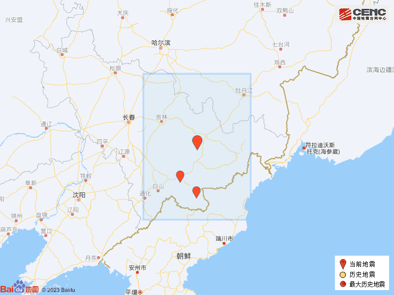 吉林延边州敦化市发生40级地震