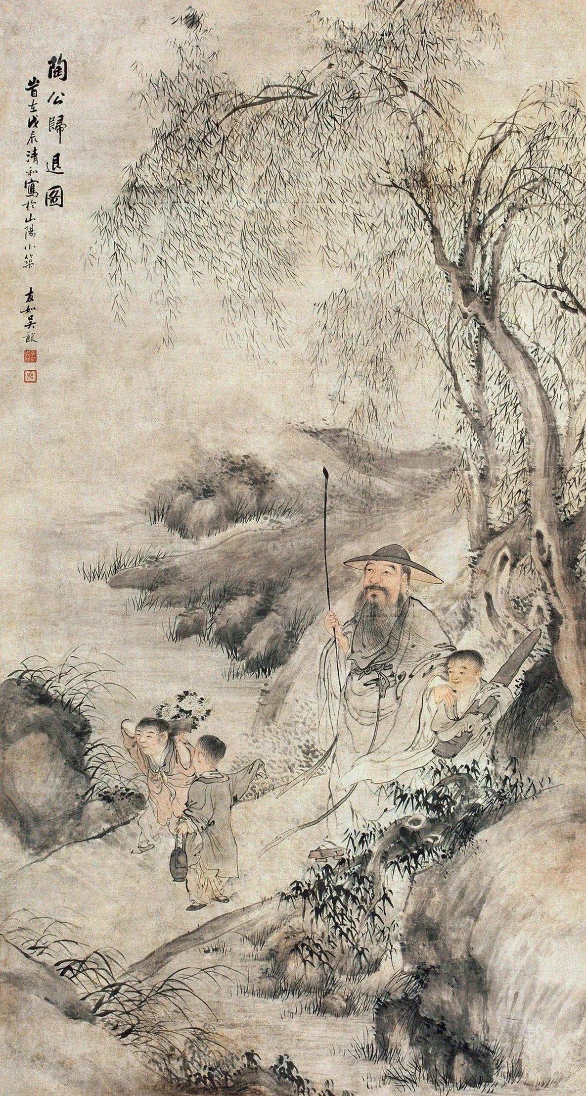 清末吴友如山水人物画赏析