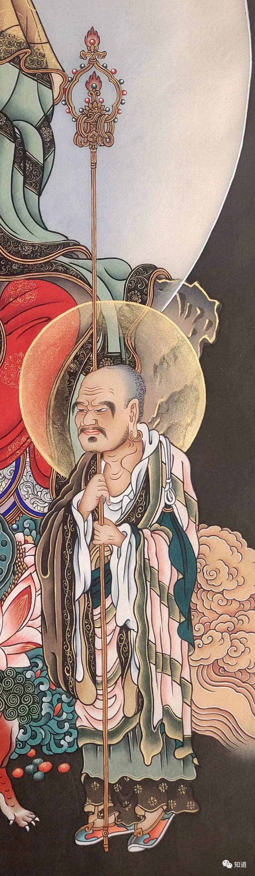 知道书画丨郑小语佛画 《地藏菩萨》