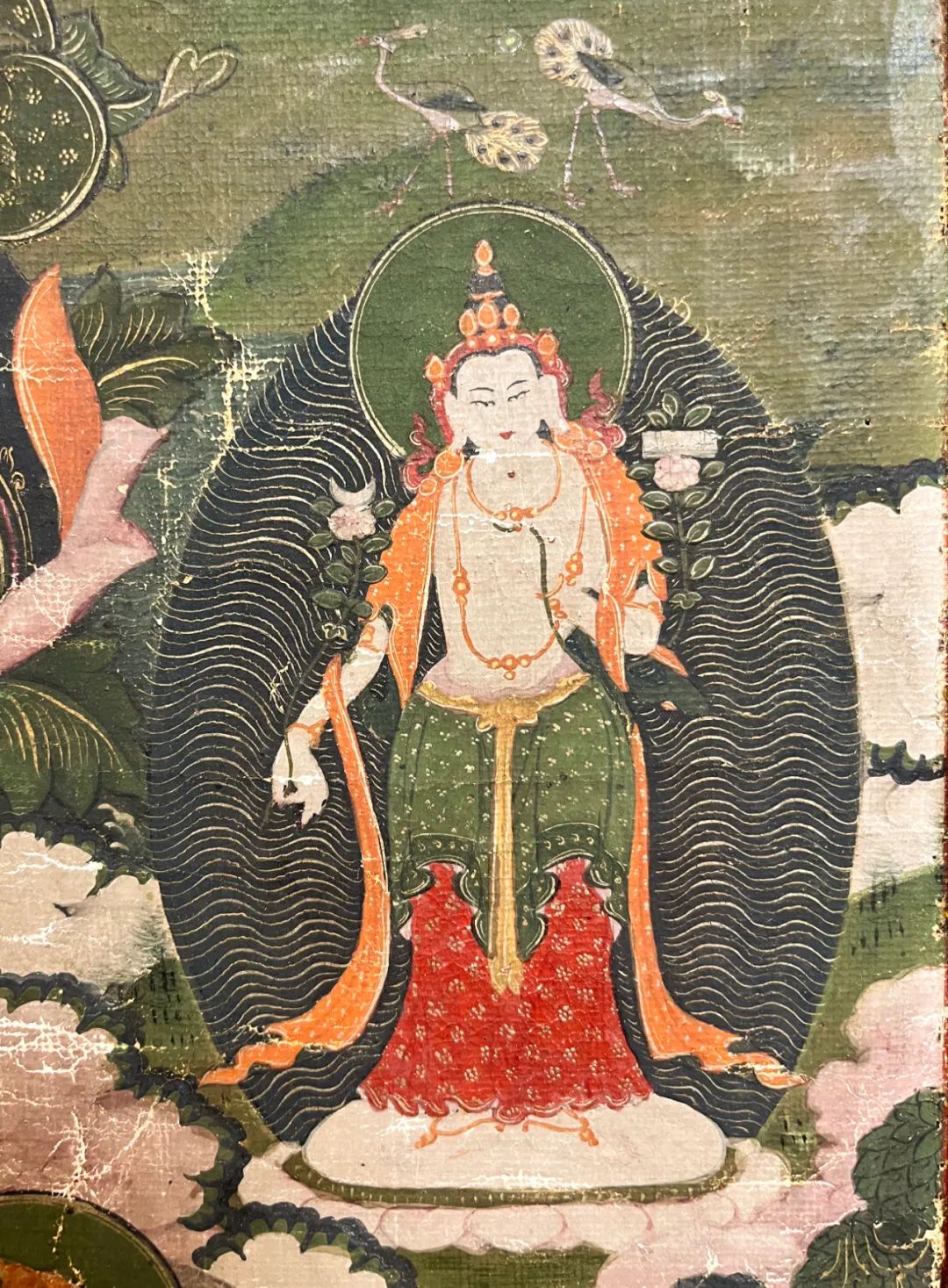 北京雍和宫风格《红黄文殊与八大菩萨》唐卡赏析