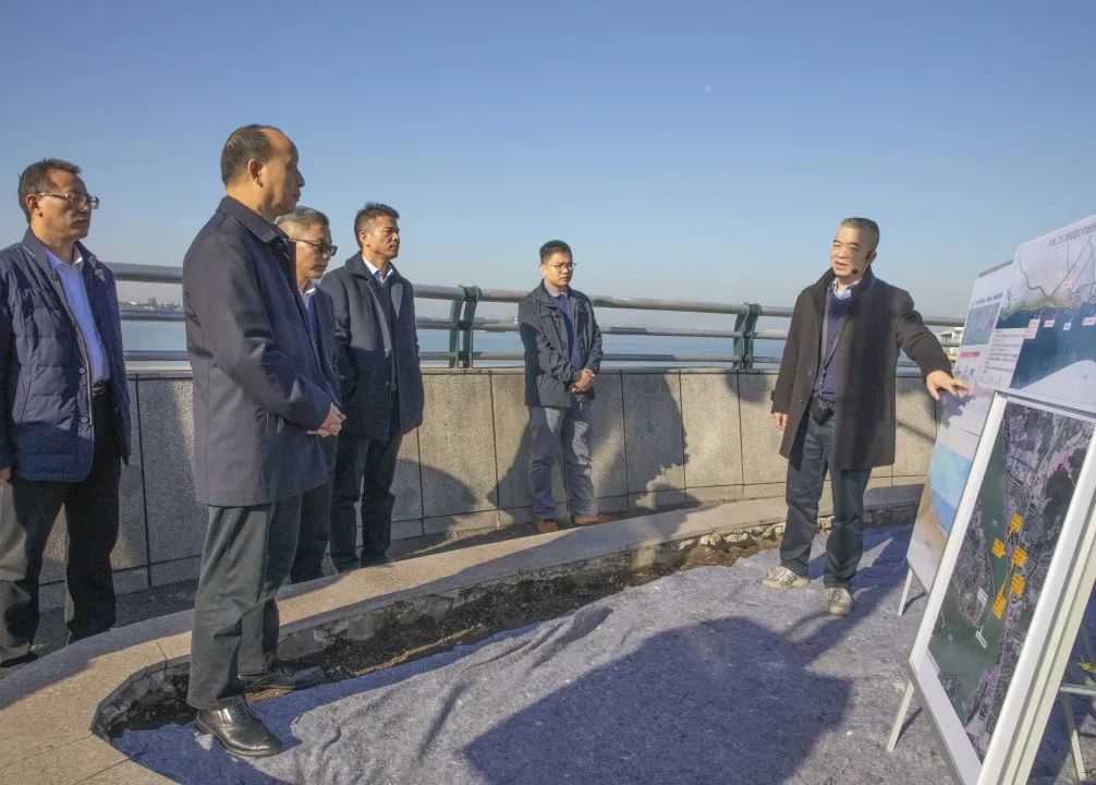 马林云检查钱塘江省管海塘安澜工程建设和浙江水院南浔校区筹建情况