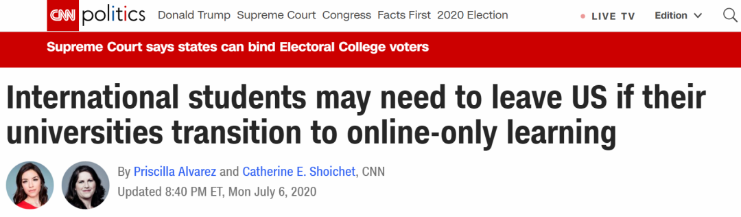 美国“一刀切”，中国留学生或将被大面积遣返