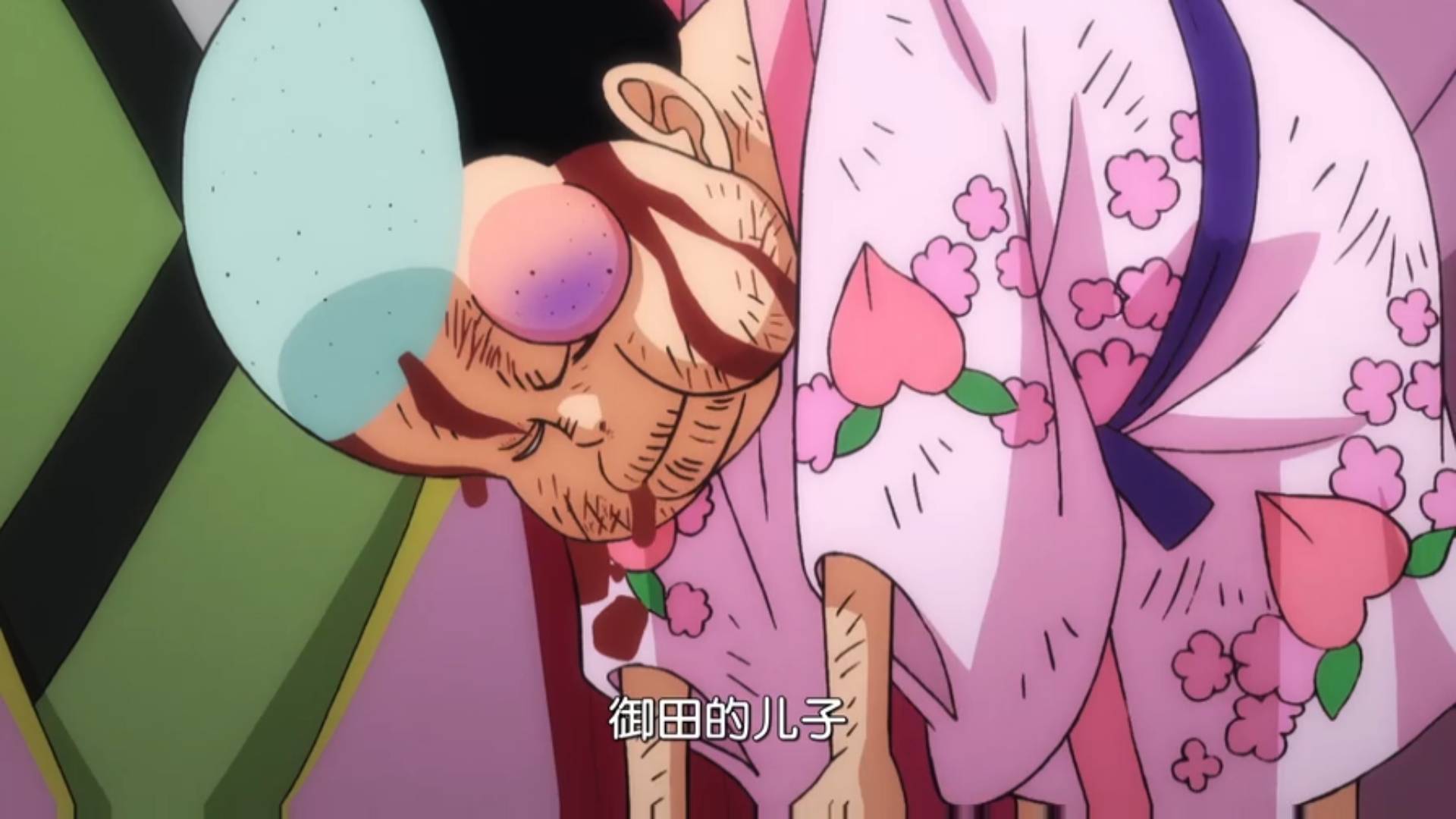 海贼王988集:堪十郎找到黑炭大蛇,桃之助被揍成猪头,太惨了