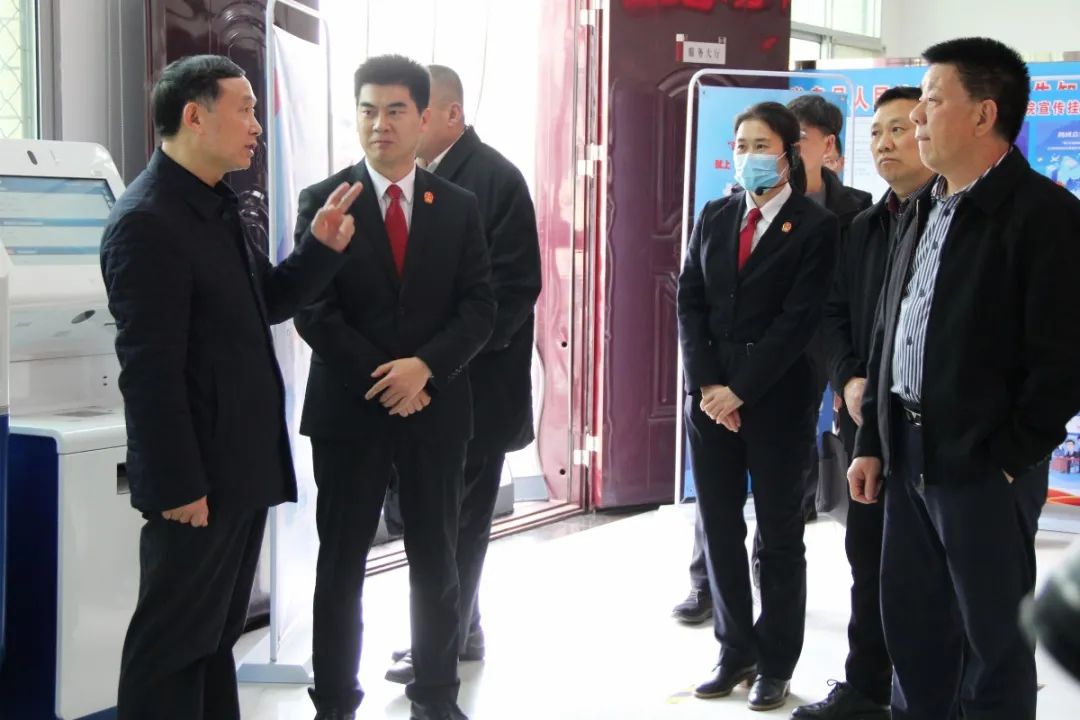 全省政法队伍教育整顿第十五驻点指导组副组长庞景玉一行莅临息县法院