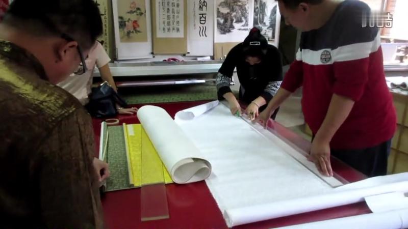 书画装裱机裱画流程教学 第5集(河北永泰装裱机械录制),文化,艺术,好看视频