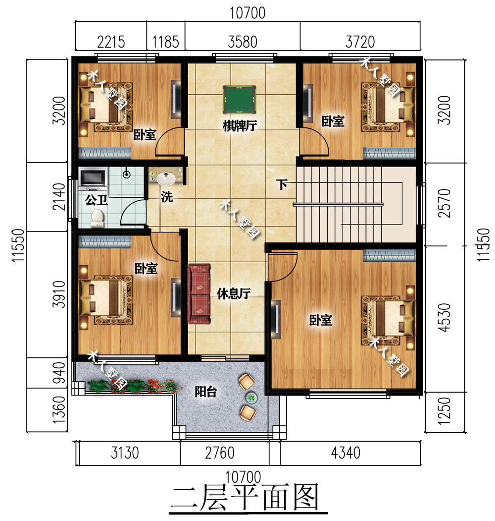 120平方米四合院户型图片