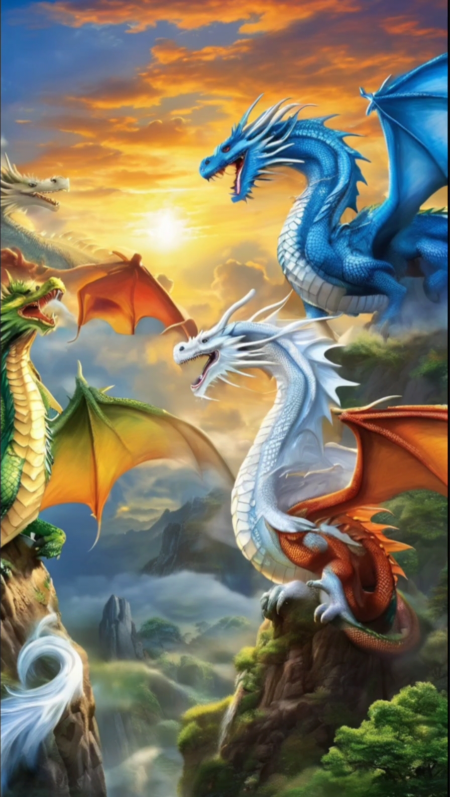 雷霆万钧震四海群龙啸天舞风云2024风调雨顺国泰民安