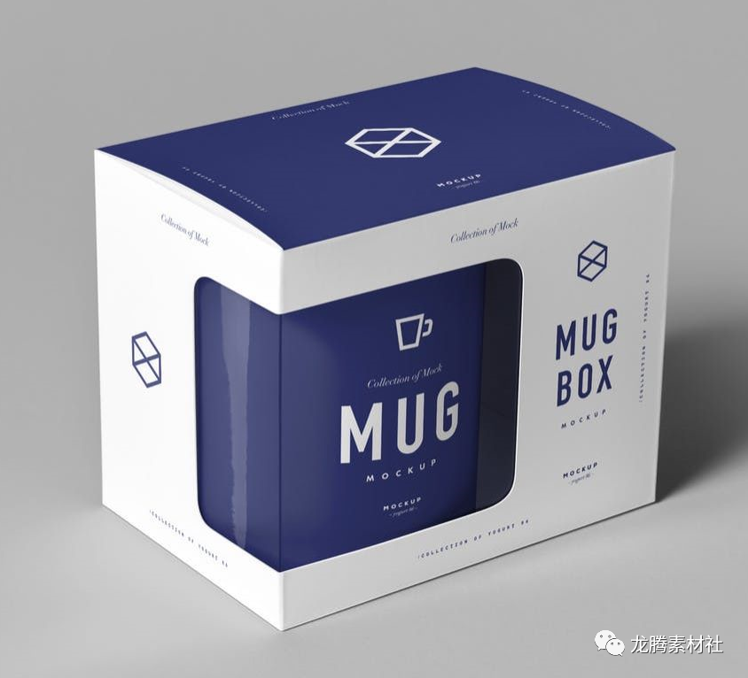 「c20期」30款马克杯陶瓷水杯杯子包装盒logo标志智能贴图样机