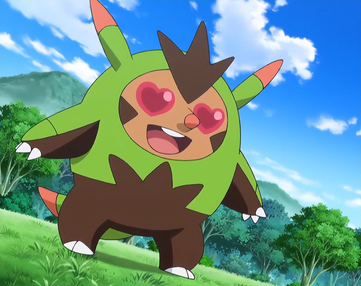 《宝可梦》动画喜欢上伊布的胖胖哈力,与哈力栗的恋爱竞争!