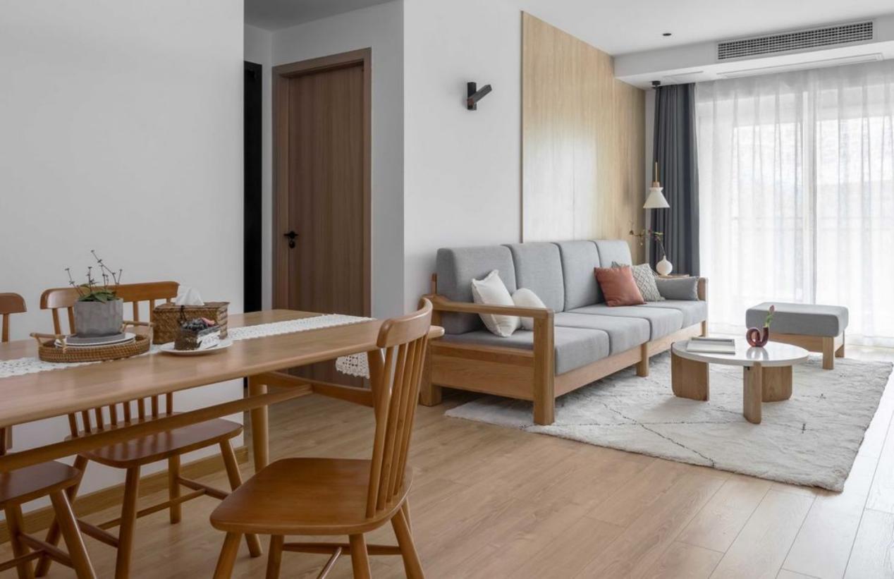 小户型敞开式原木风设计,多收纳空间,美观与实用兼具