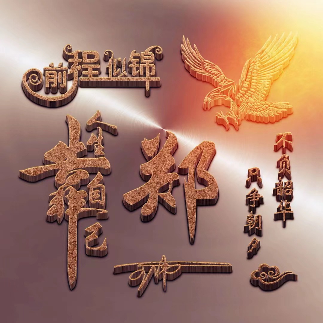 2023你该换微信头像了,40张前程似锦高端金属姓氏头像,有你的吗