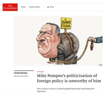 推荐蓬佩奥：“我们撒谎、骗人、偷窃”以及指责中国