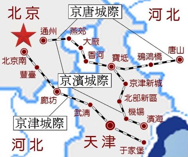 宝坻到通州高铁线路图图片