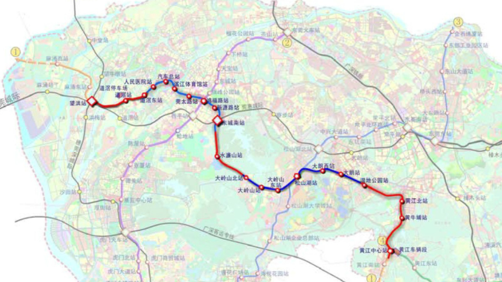 东莞城轨1号线路图图片