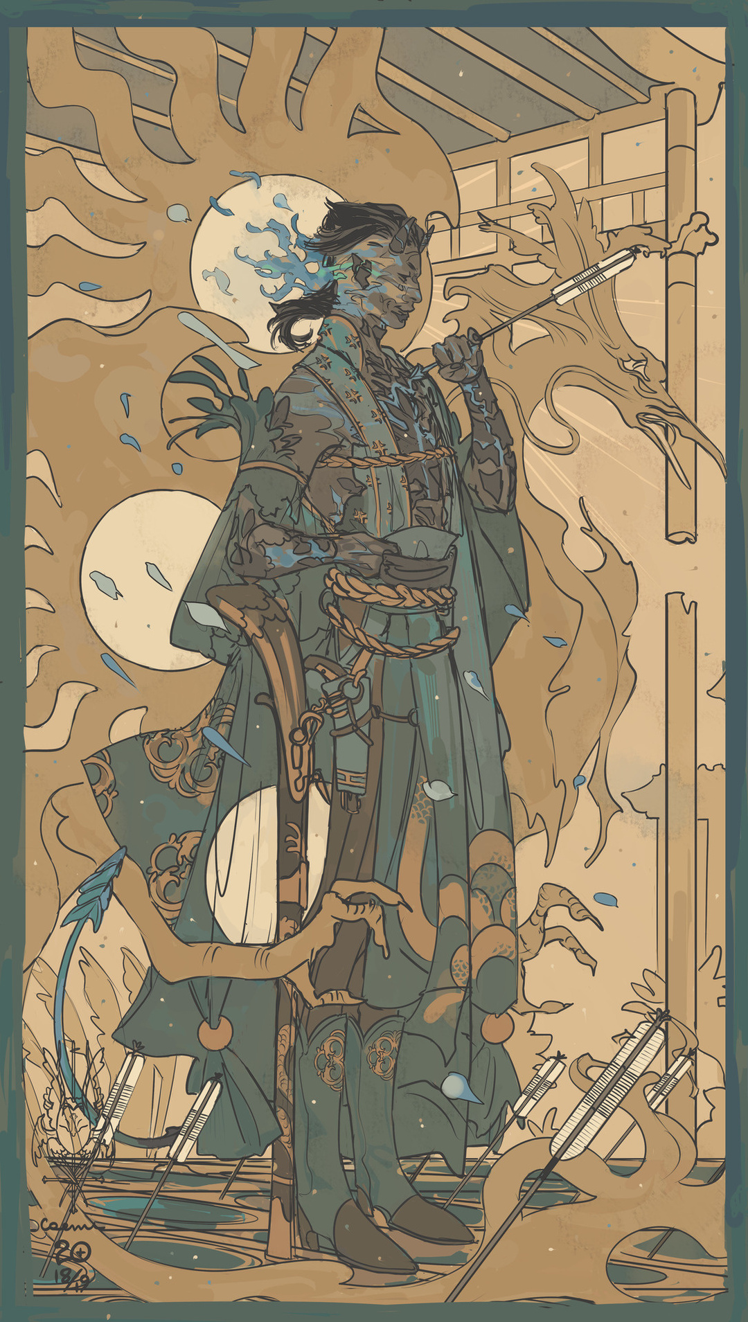 暗淡冷艳的古典板绘画风,素雅神秘感的静谧感