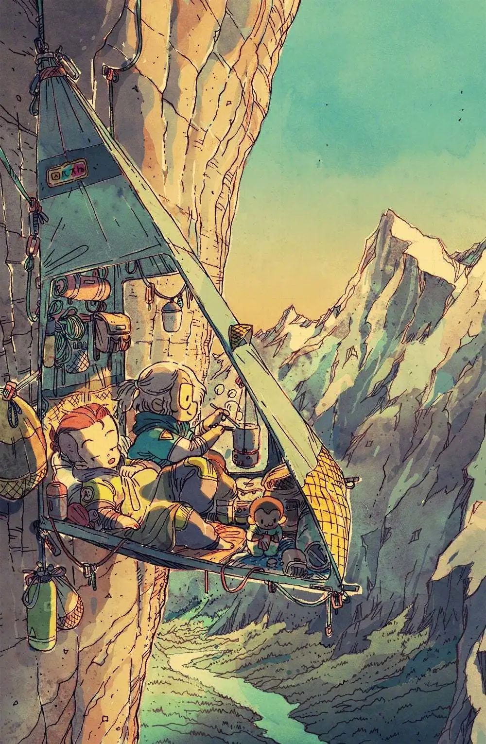 科幻插画:宛若宫崎骏作品的激萌画面