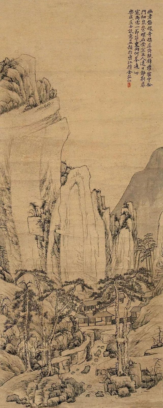 笔墨苍劲—清代画家弘仁山水画作品欣赏