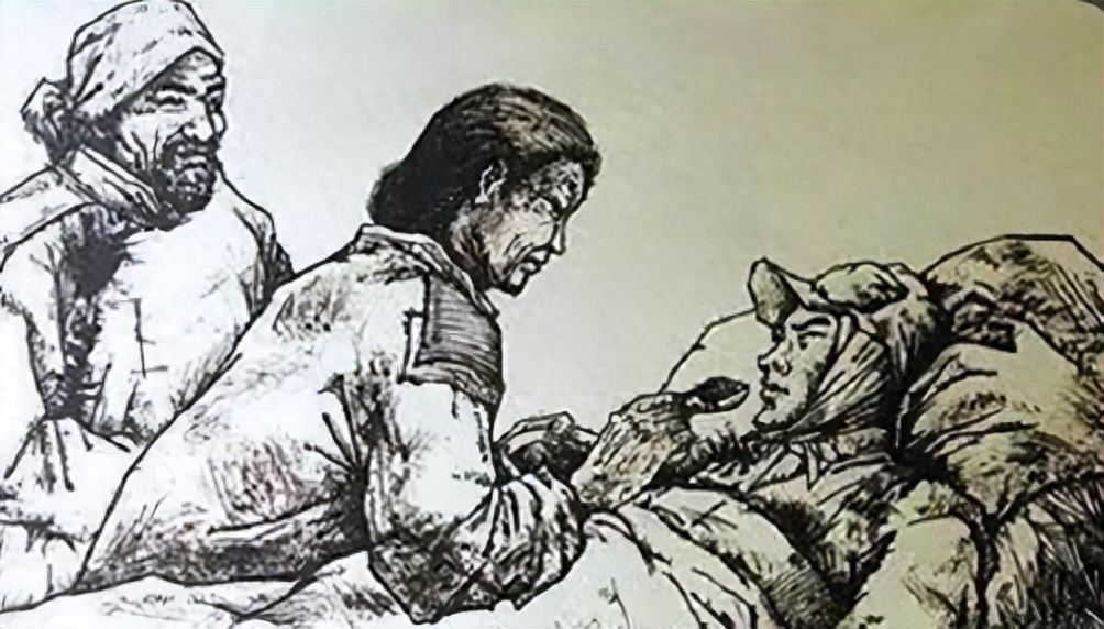 1936年红军团长被战友掩埋后,一老大娘路过,为治疗剪去他的烂肉