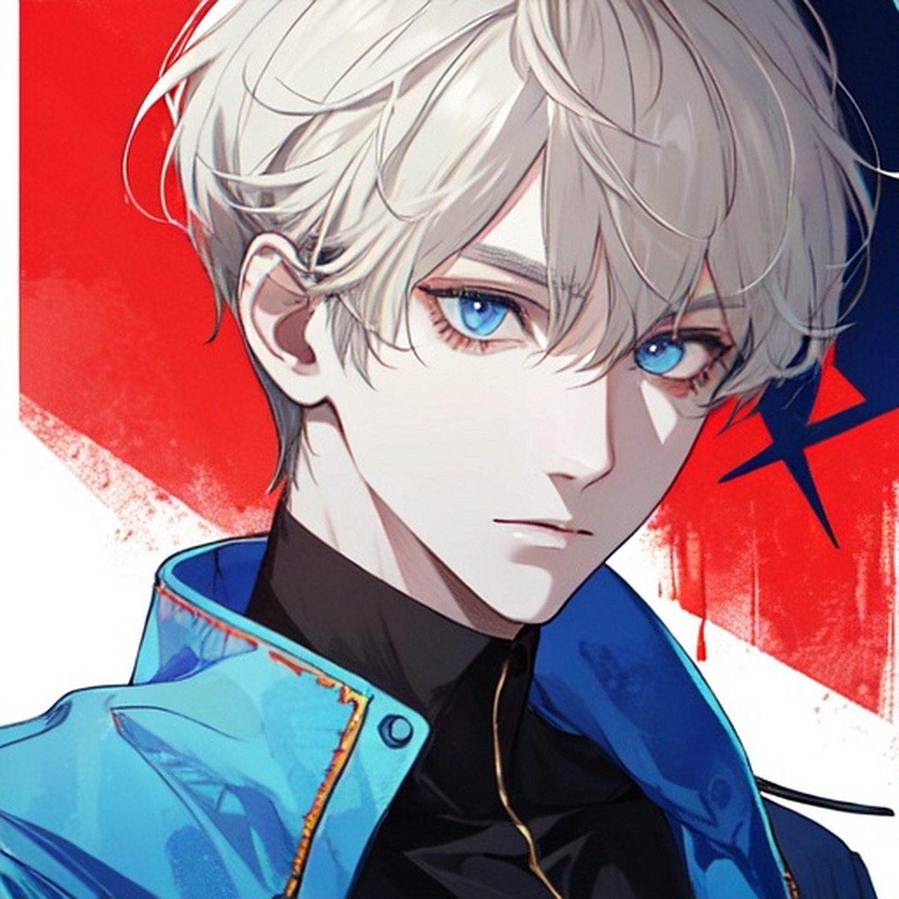 [亲吻]ai生成帅气动漫男生头像[亲吻]超帅的!