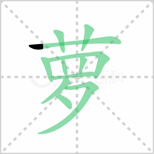 菠萝的笔画怎么写?