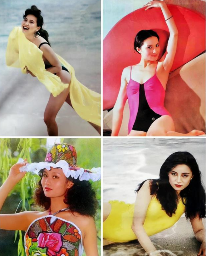 九十年代内地女星泳装对比,巩俐果然还是前三名