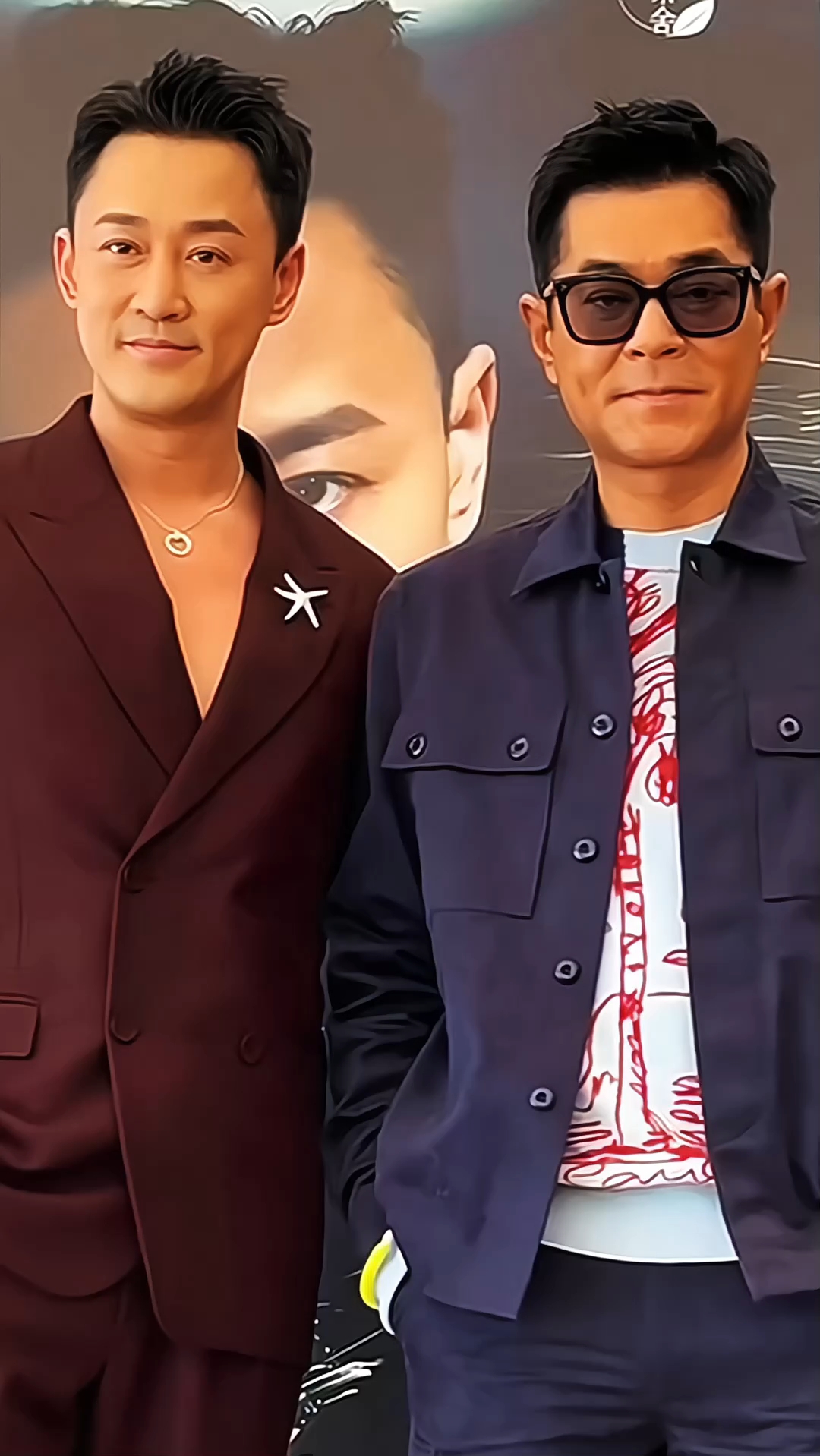 古天乐林峰同框出席活动,两位老牌帅哥,这无处安放的魅力!