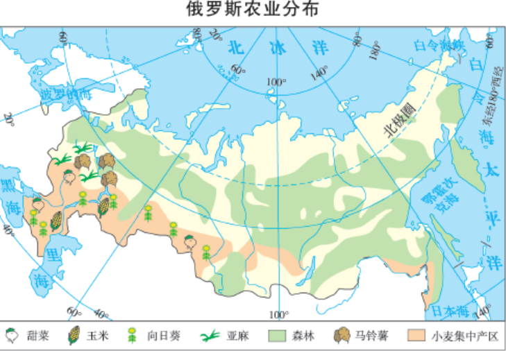 俄罗斯农业分布图片