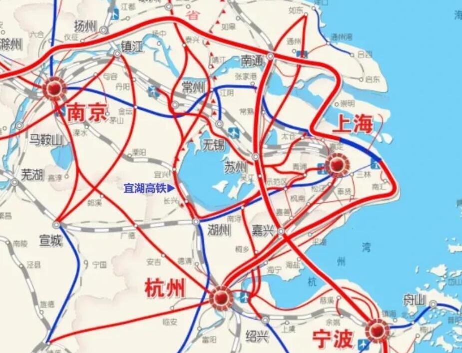 蘇北人氣上火!蘇浙深入規劃宜湖鐵路,卻沒鹽泰錫常宜鐵路什麼事