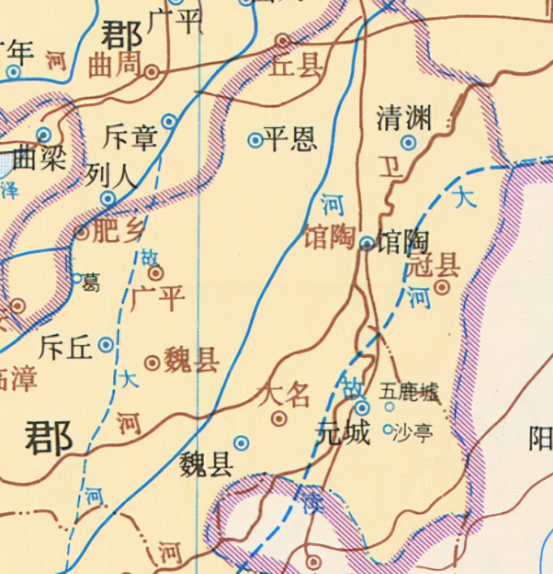 东汉时的魏郡馆陶县