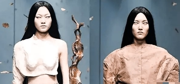 清华美院服装走秀,"眯眯眼"模特引争议!