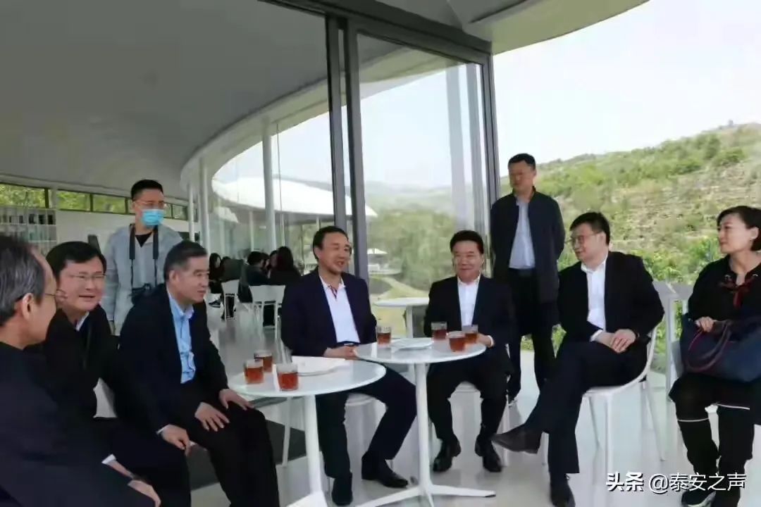 中国作协党组成员,书记处书记胡邦胜一行到泰山九女峰乡村度假区考察
