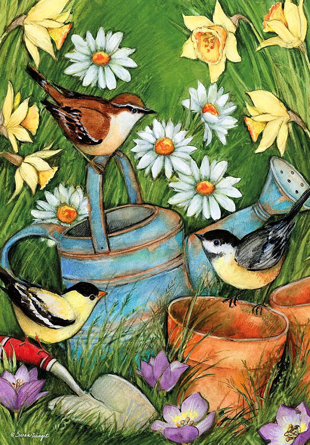 鸟语花香︱艺术家susan winget插画