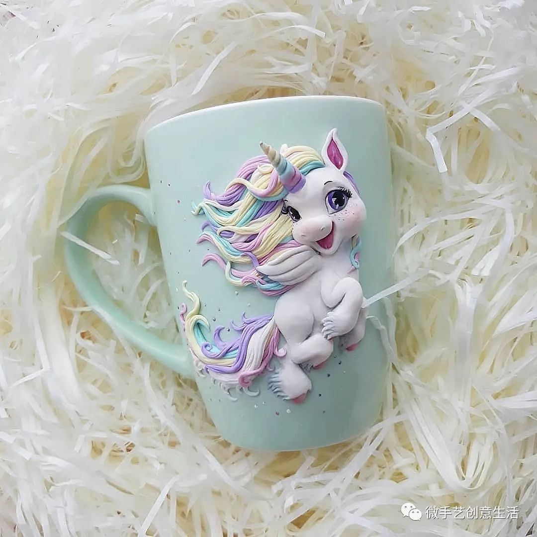 可爱到爆的软陶杯子,人见人爱