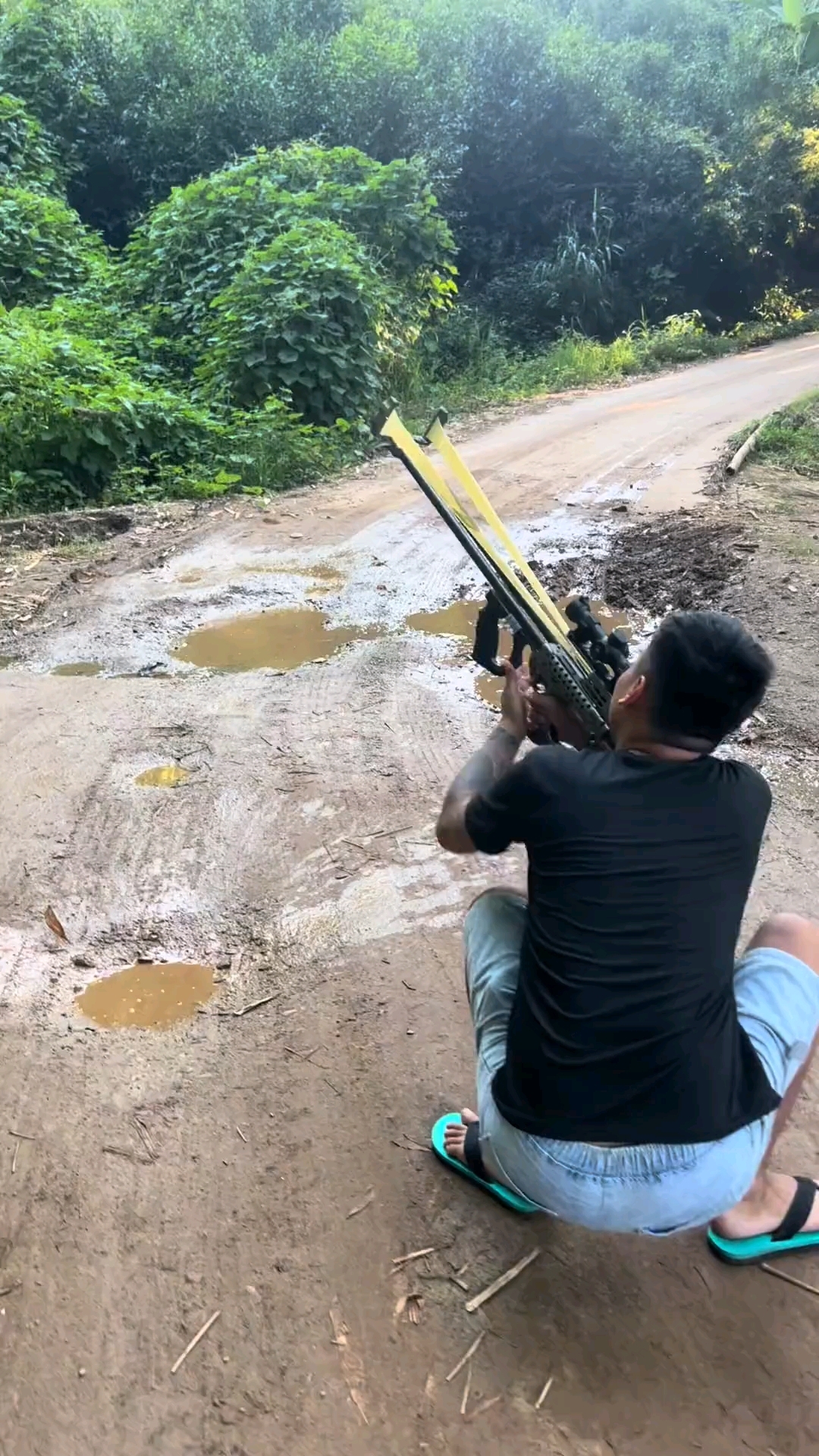 长杆弹弓户外成人玩具