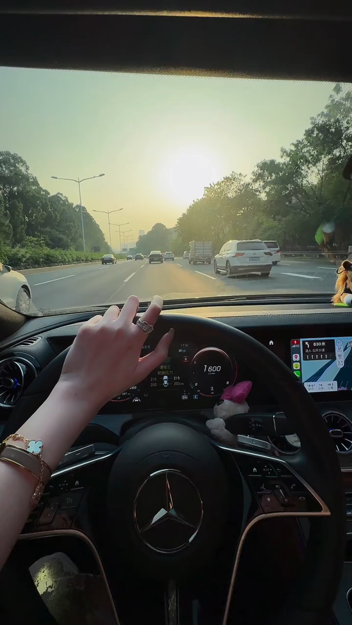 出门了,自己开车